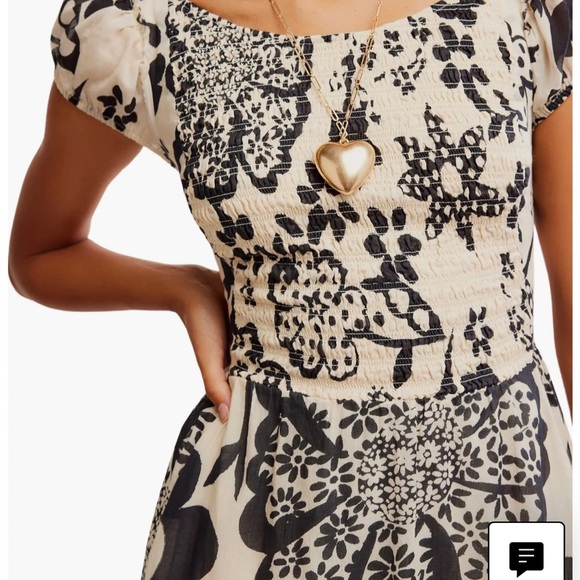 NWT Free People Ultraviolet Floral Black and White Maxi Dress - Picture 7 of 7